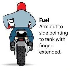Fuel Hand Signal For Motorcyclists