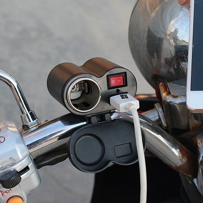 USB Charger with switch and cigarette lighter