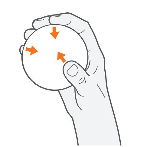 Hand squeeze exercise to reduce numbness in hands