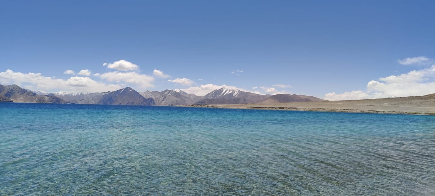 Front view of Pangong Lake